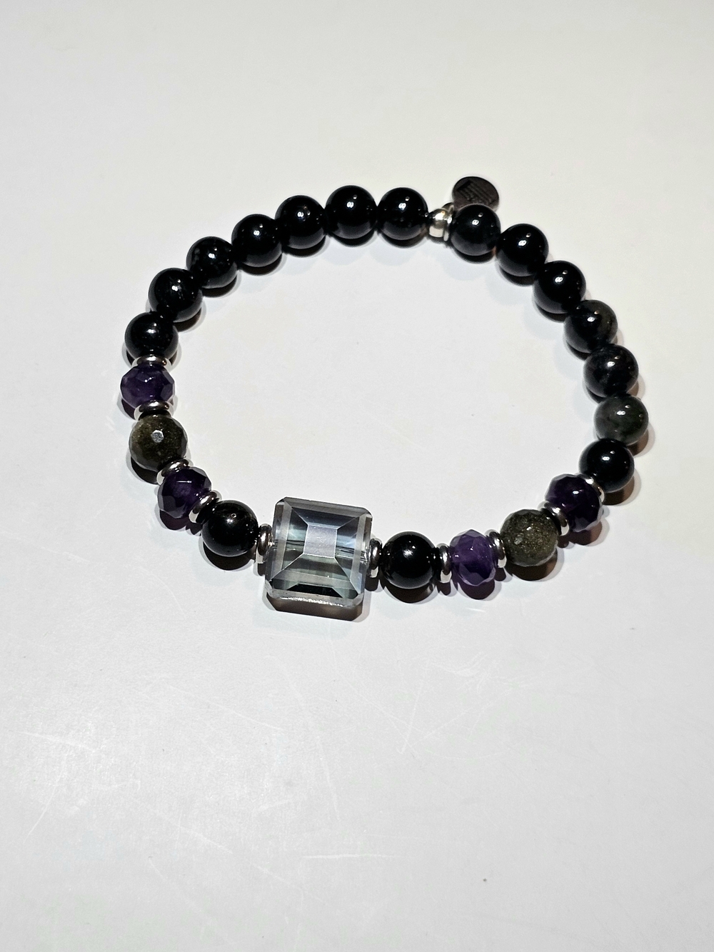 Tiffany T. Jazelle Bracelet Black Onyx Purple Crystal